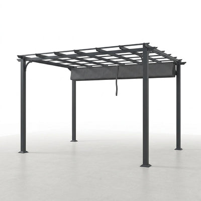 Aluminum Pergola Built for Year-Round Use, 16x12 Retractable Canopy, Weather-Resistant Frame, 192 Sq Ft