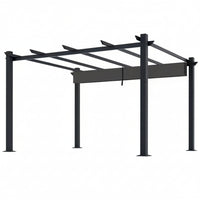 Aluminum Pergola Built for Year-Round Use, 16x12 Retractable Canopy, Weather-Resistant Frame, 192 Sq Ft